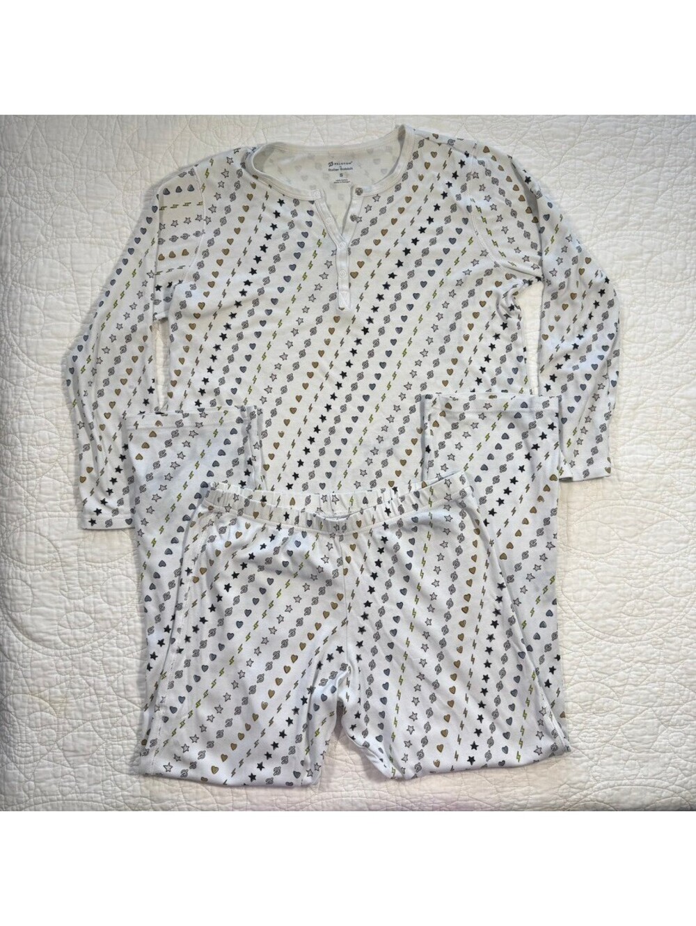 Roller Rabbit x Peloton Collaboration Cotton Pajama Set Size Small